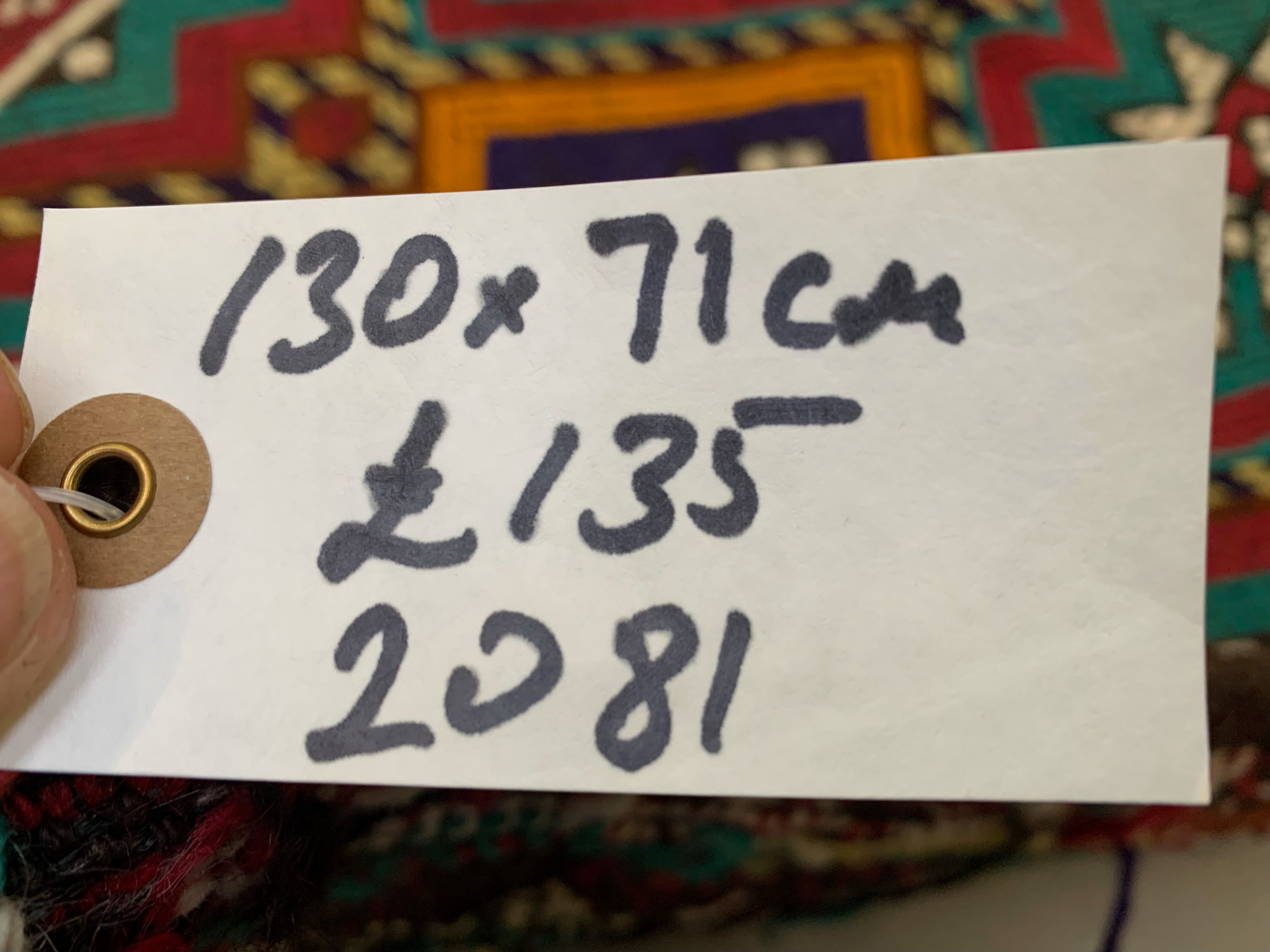 Small Vintage Turkish Kilim Rug 130x71 cm Wool Kelim