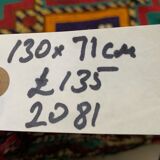 Small Vintage Turkish Kilim Rug 130x71 cm Wool Kelim