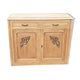 Parisian art deco sideboard 2 doors 2 drawers beech raw wood
