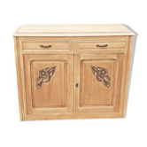 Parisian art deco sideboard 2 doors 2 drawers beech raw wood