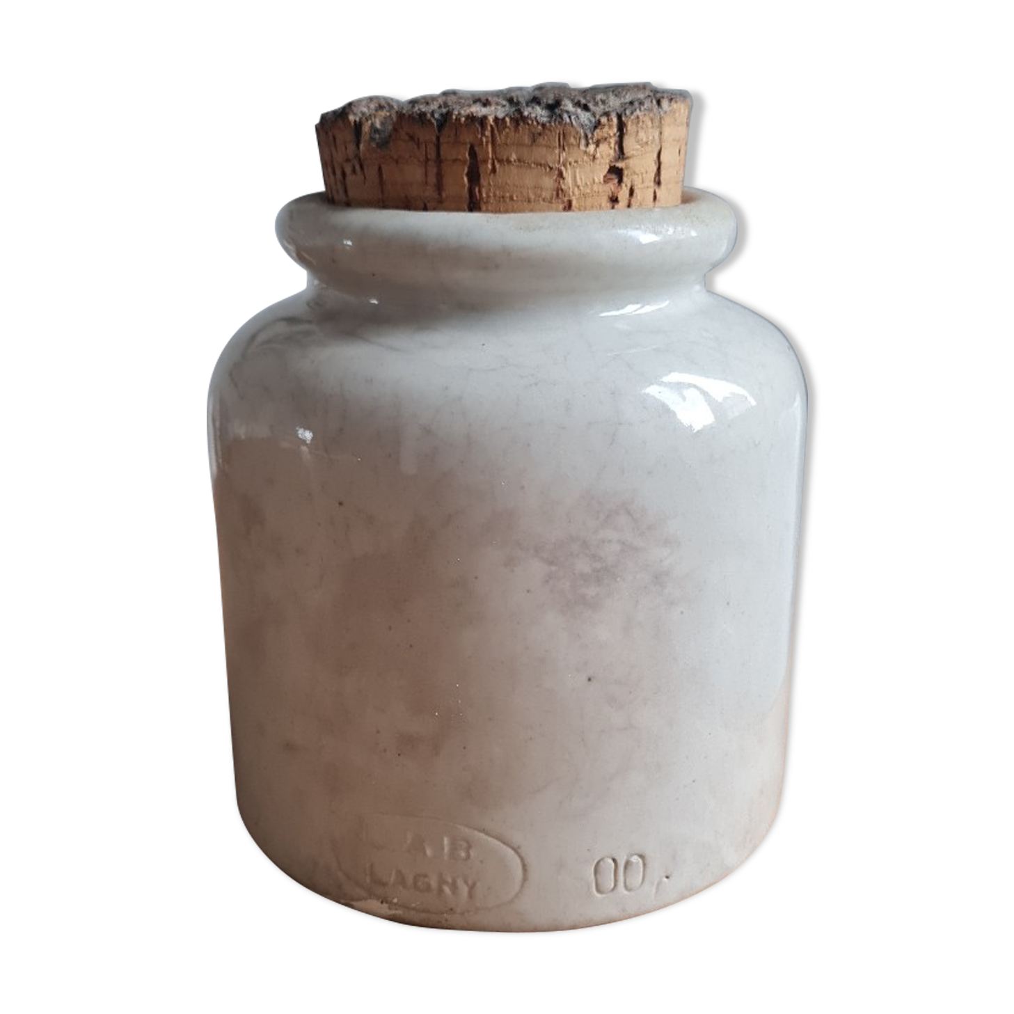 Stoneware mustard pot