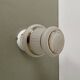 Vintage art deco globe wall or ceiling light in white and gold granite glass