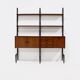Teak Wall Unit by Louis van Teeffelen for WeBe 1950's