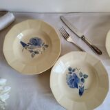 7 vintage deep plates in earthenware from Digoin Sarreguemines