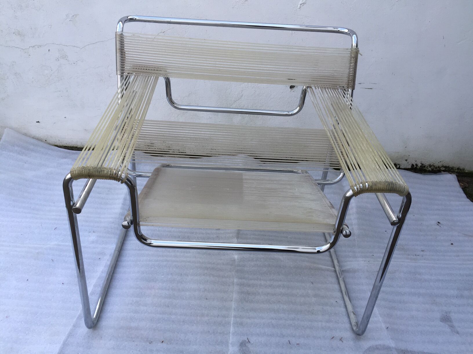 B3 Wassily armchair in scoubidou by Marcel Breuer