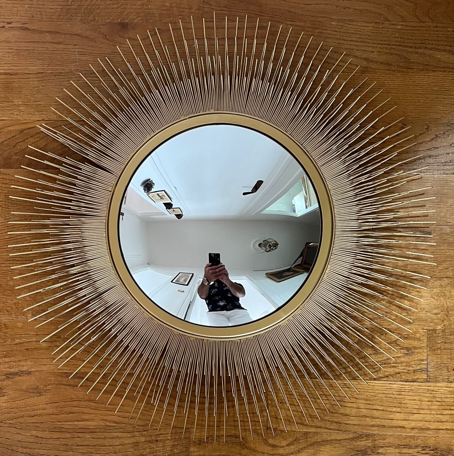 Witch's eye mirror in metal 58cm