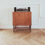 Renovated vintage vinyl cabinet, 1960s-70s.