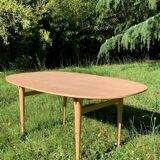 Superellipse table by Bruno Mathsson and Piet Hein for Fritz Hansen, Denmark 1980s