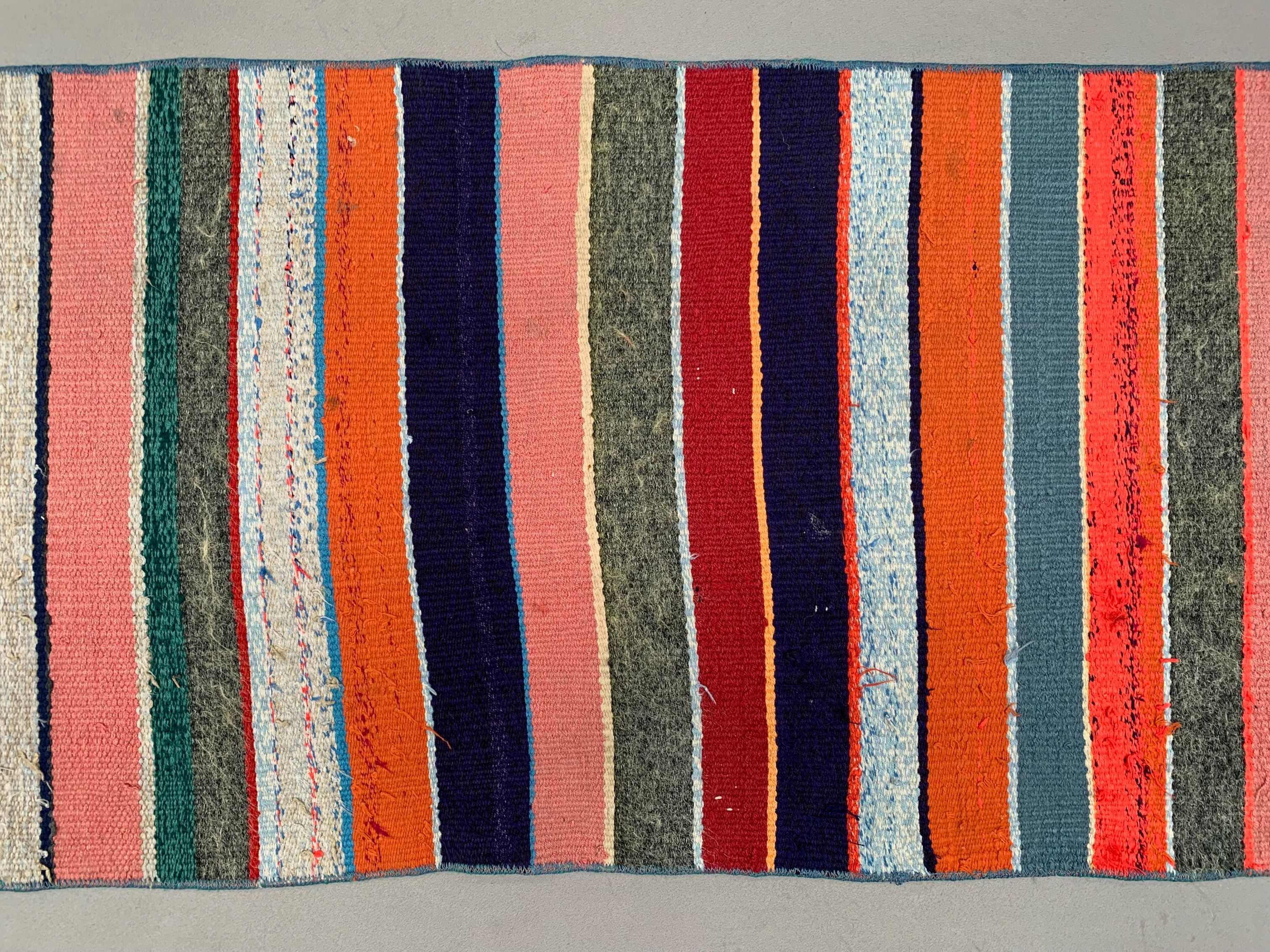 Old Turkish narrow Kilim Runner 262x51 cm shabby chic, vintage kelim