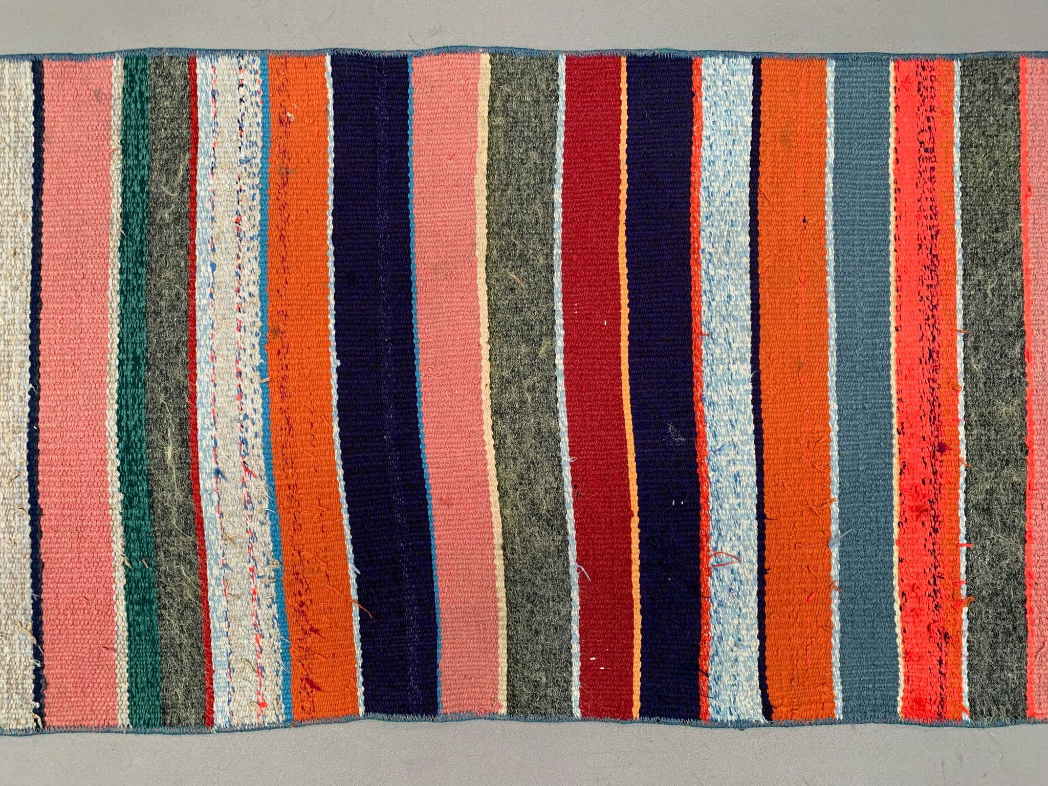 Old Turkish narrow Kilim Runner 262x51 cm shabby chic, vintage kelim