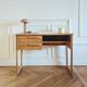 Renovated vintage desk, Scandinavian style, 1960s-70s.
