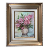 Framed canvas painting
