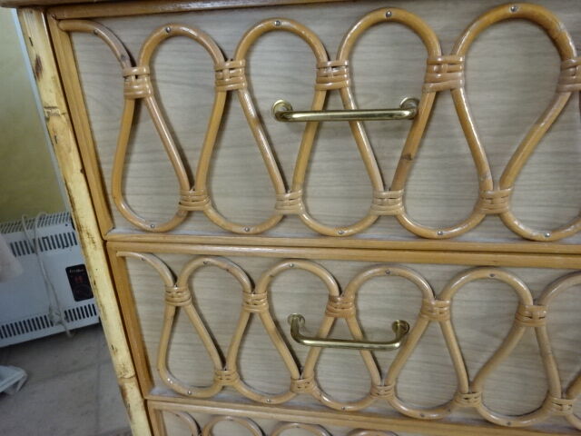 Rattan chest of drawers