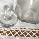 Cut glass liqueur carafe with flat sides, signed Baccarat.