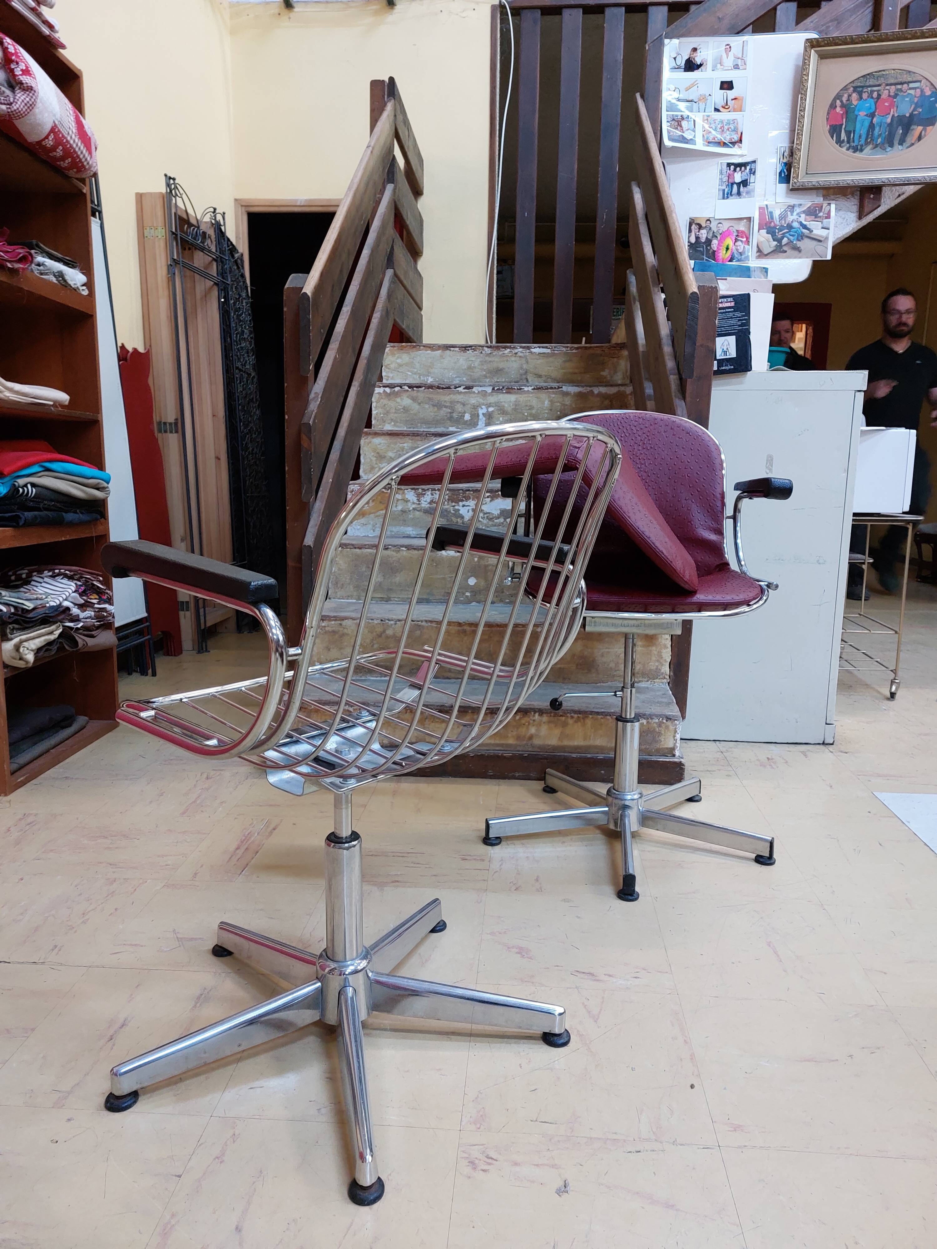 Radiofreccia swivel office chairs by Gastone Rinaldi - 1970s