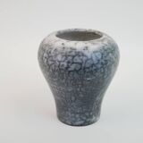 Grey and white ceramic vase