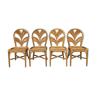 Set de 4 chaises en rotin