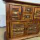Solid acacia wood sideboard 4 doors, 2 drawers