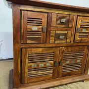 Solid acacia wood sideboard 4 doors, 2 drawers