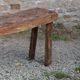 Old solid wood workbench – character console, thick top – 165 cm