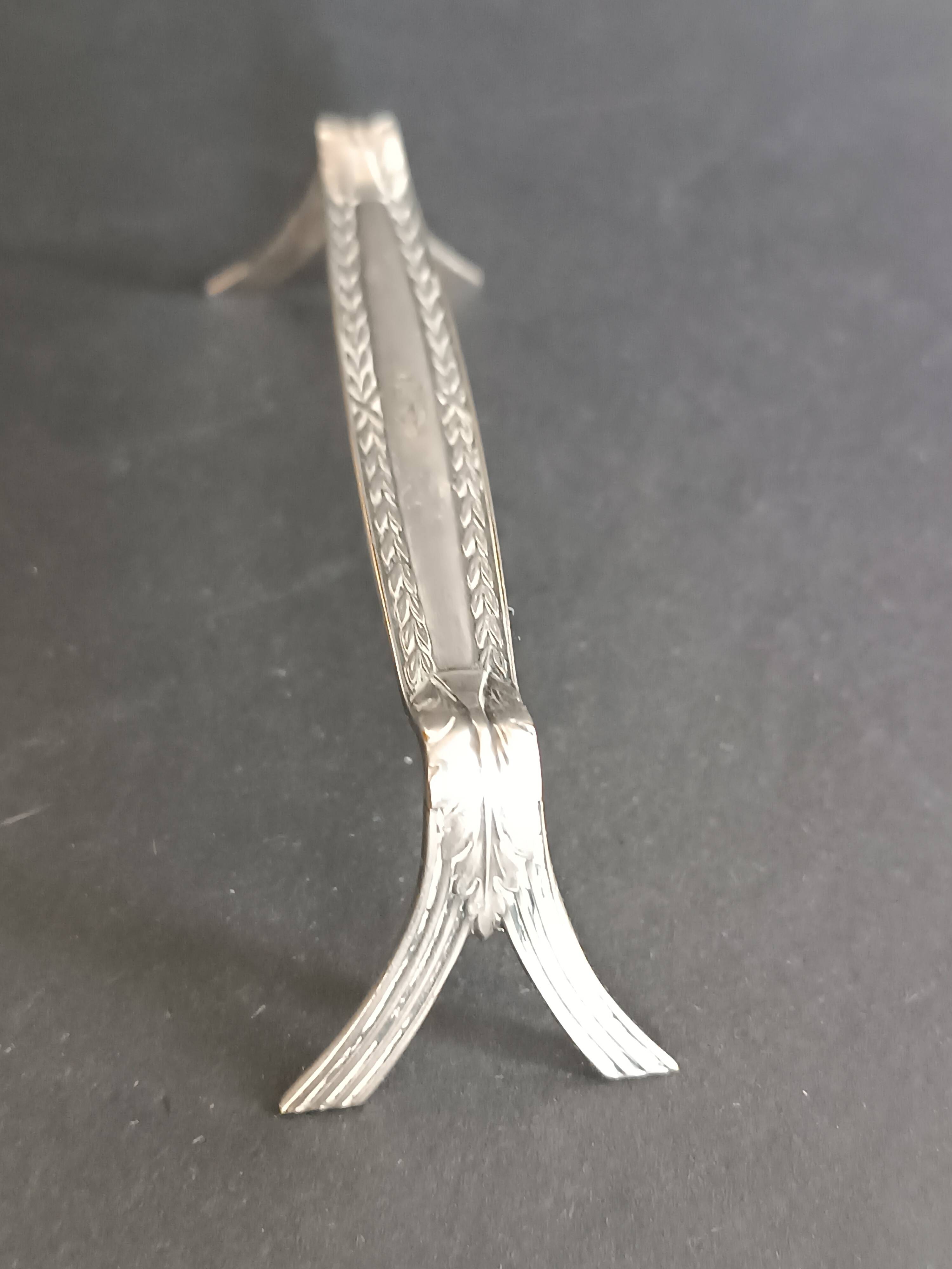 WMF, eight silver-plated knife rests, palmette decoration 1880