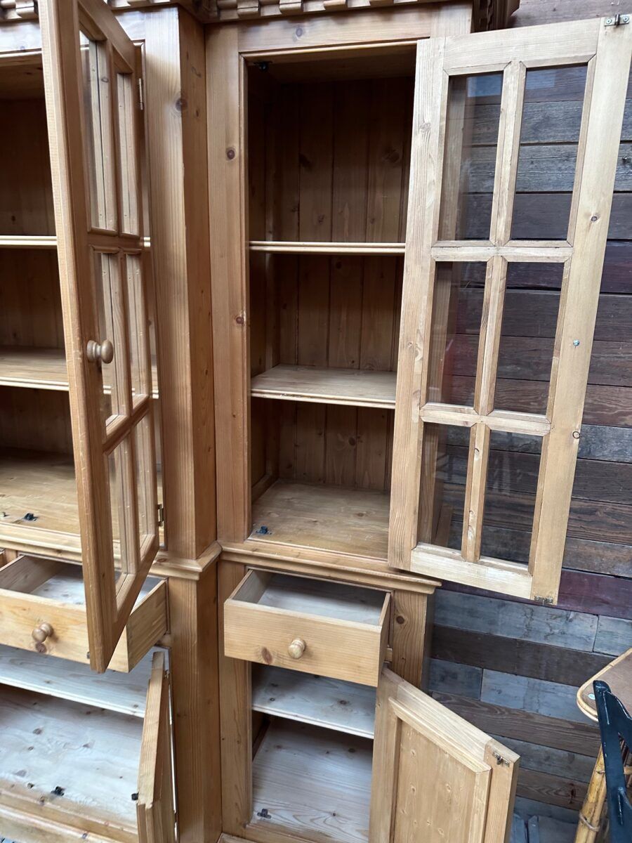 Pine shop display cabinet