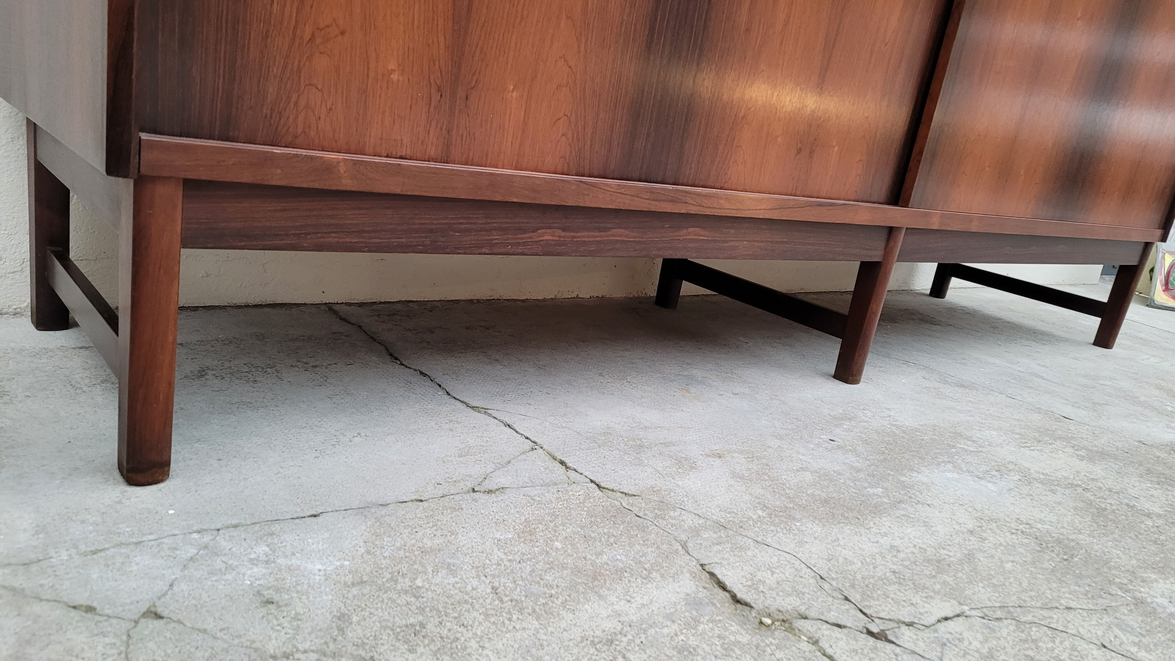 Danish sideboard stamped Bordum and Nielsen in Rio rosewood