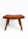 Mid-Century Modern Curved Saddle Leather Footstool Stool Brutalist Ott