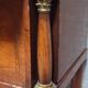 Empire/Restoration style bedside table, mahogany and burl