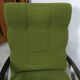 Rocking chair fauteuil a bascule chrome vert - vintage