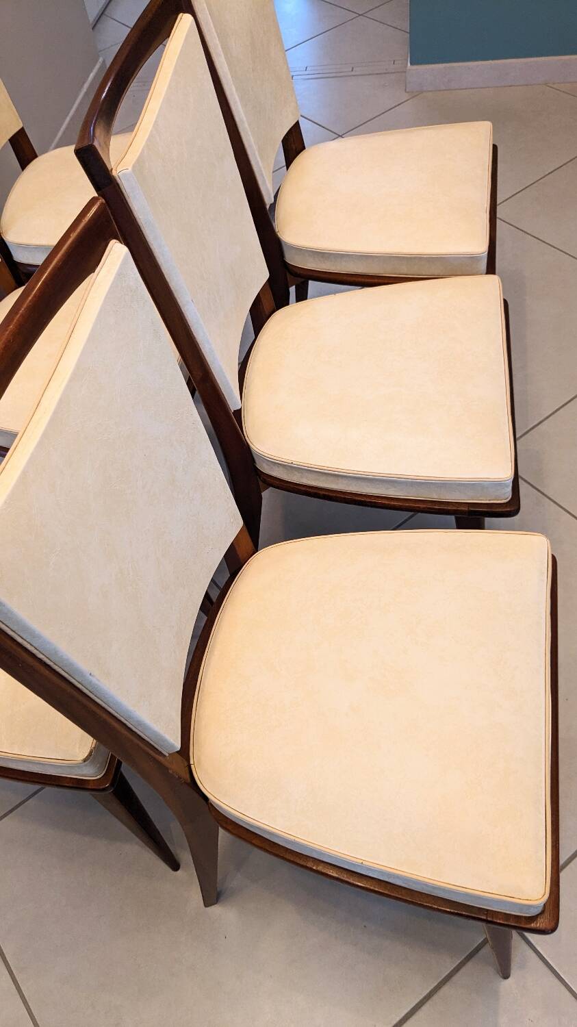 Vintage compass and leatherette chairs