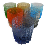 6 verres whisky vintage glasses Geoffrey Baxter Whitefriars