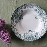 Lebacqz & M. Bouchard ironstone deep plate FLORAL model