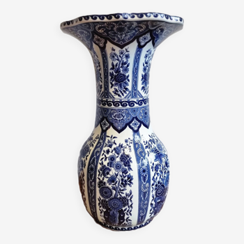 Vase trompette en céramique par Royal Sphinx Holland Boch, années 1970