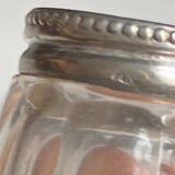 Set of hallmarked silver and fluted domed glass salt/pepper shakers