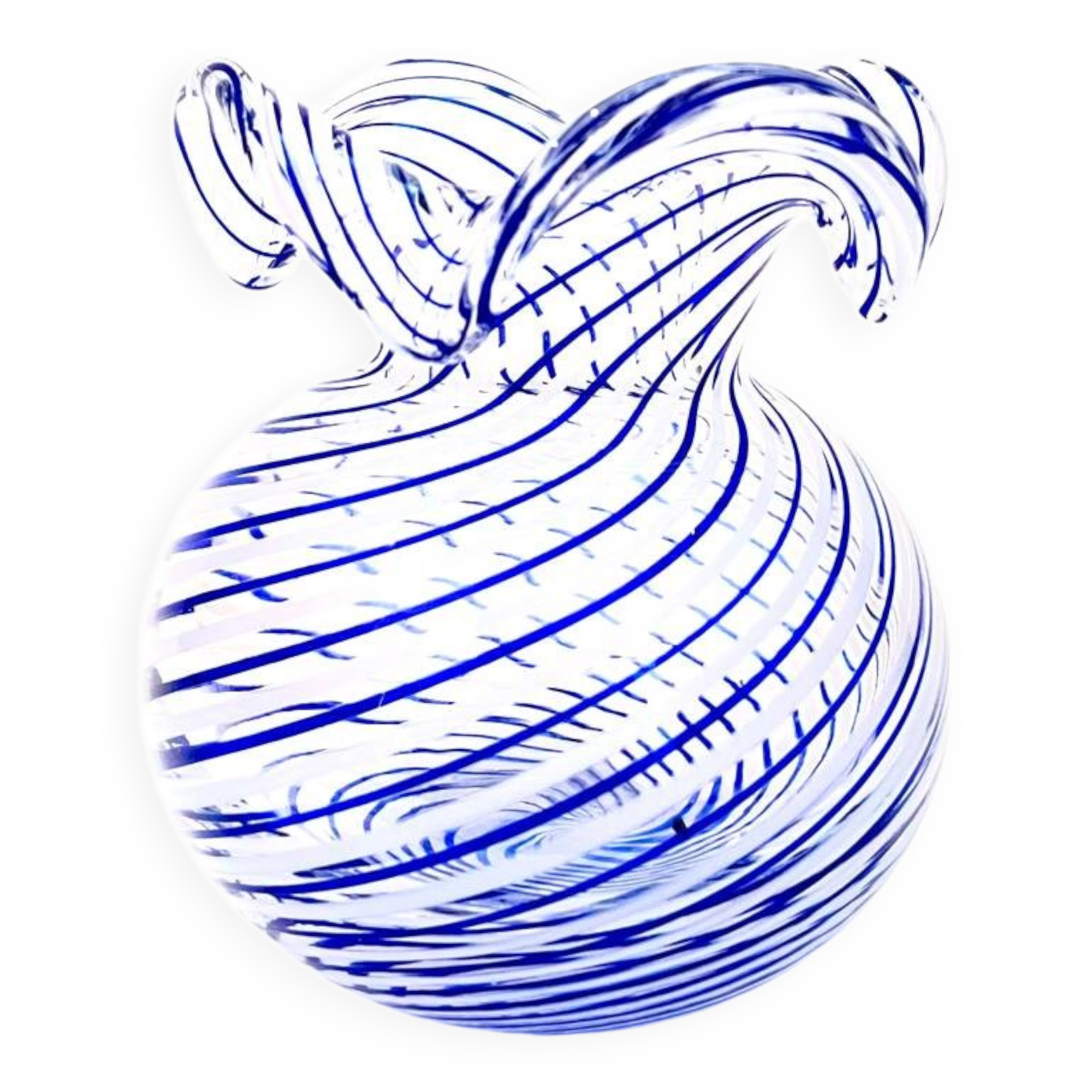 Murano filigree glass vase