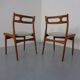 Model 138 Teak & Kvadrat Hallingdal Dining Chairs by Johannes Andersen for Uldum Møbelfabrik, Denmark, 1960s, Set of 2