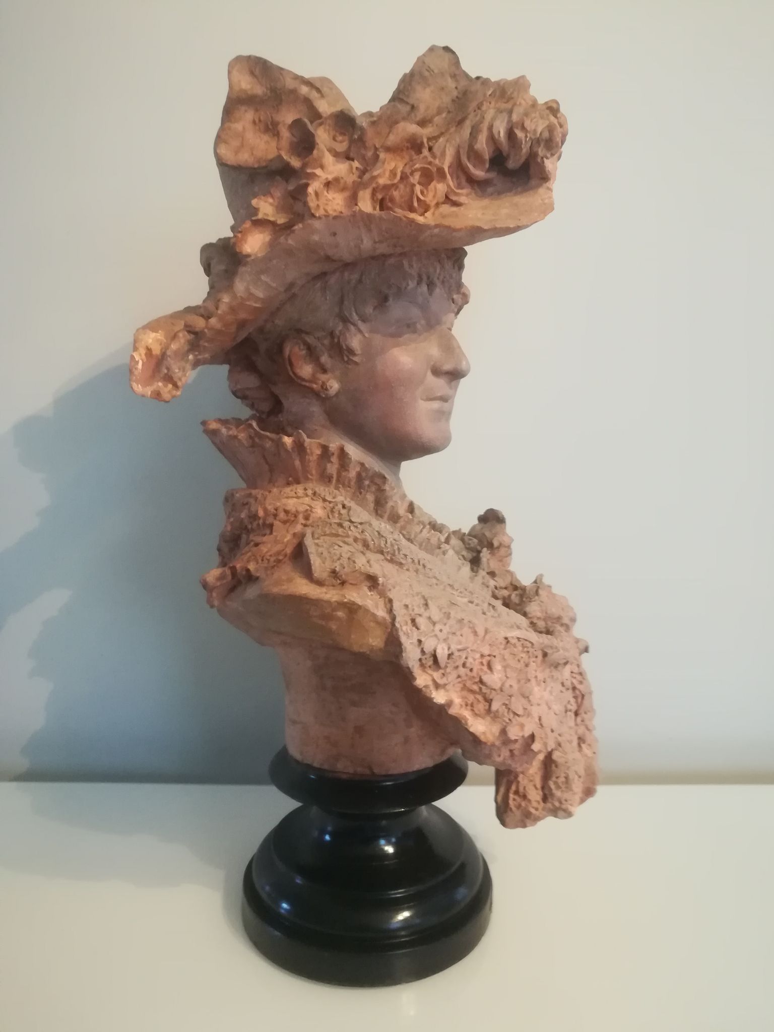 Bust signed D. Van Den Bossche in terracotta