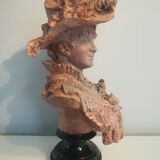 Bust signed D. Van Den Bossche in terracotta