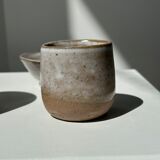 Meeting of three ceramic pieces: ice cup, small cup and small cup