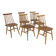 Set of 6 Scandinavian "Pinnstol" chairs, Edsbyverken, Sweden, 1960.