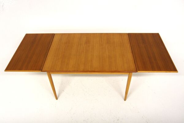 Table de salle à manger ''portefeuille'' en teck, Suède, 1960