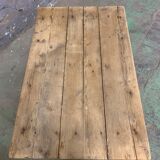 Low farm table in raw oak