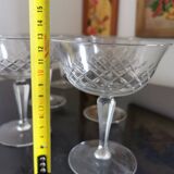 6 crystal champagne glasses