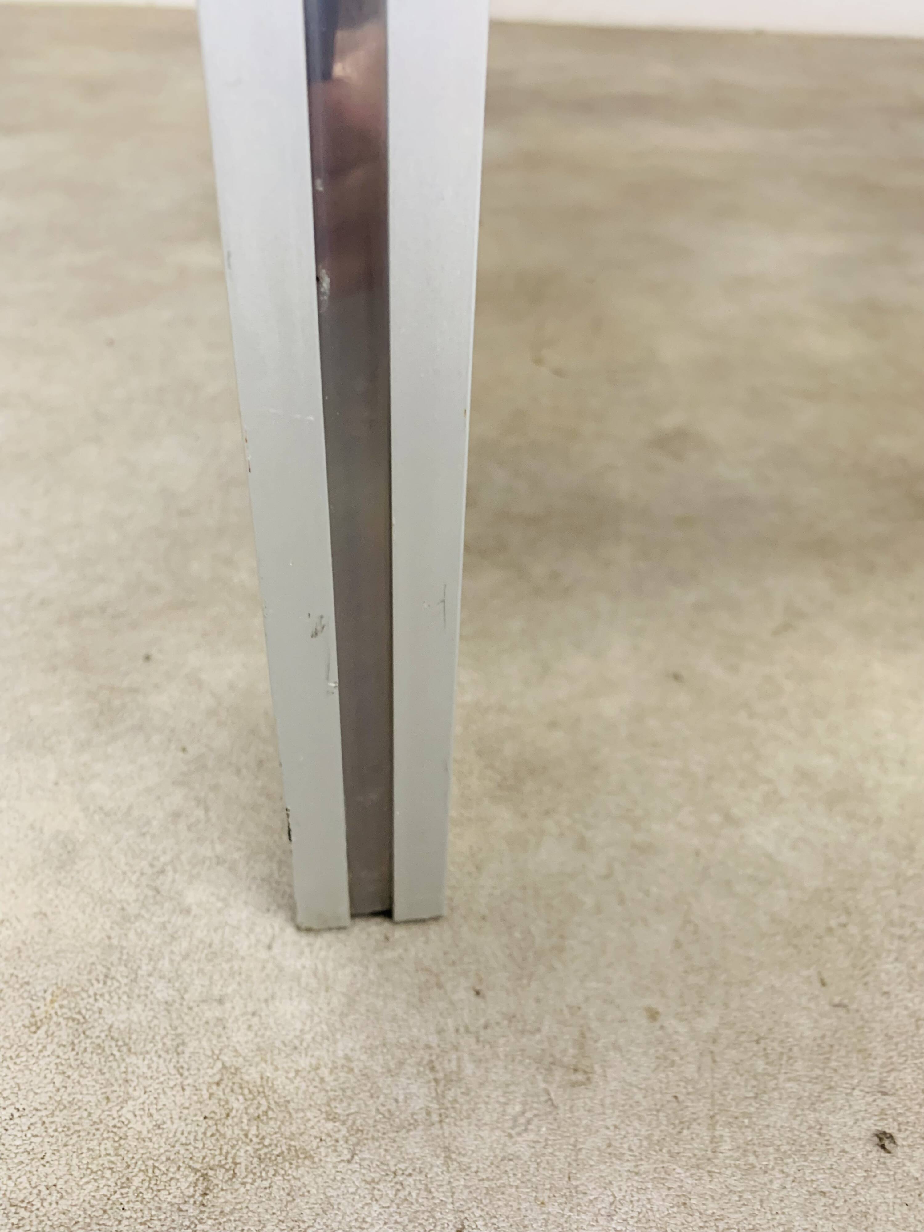 Aluminum and smoked glass coffee table, 1970s