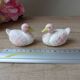 Vintage ceramic duck salt shaker and pepper shaker set