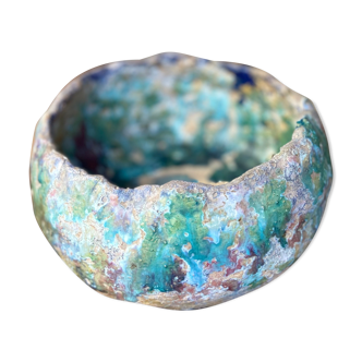 Old glazed pot cover