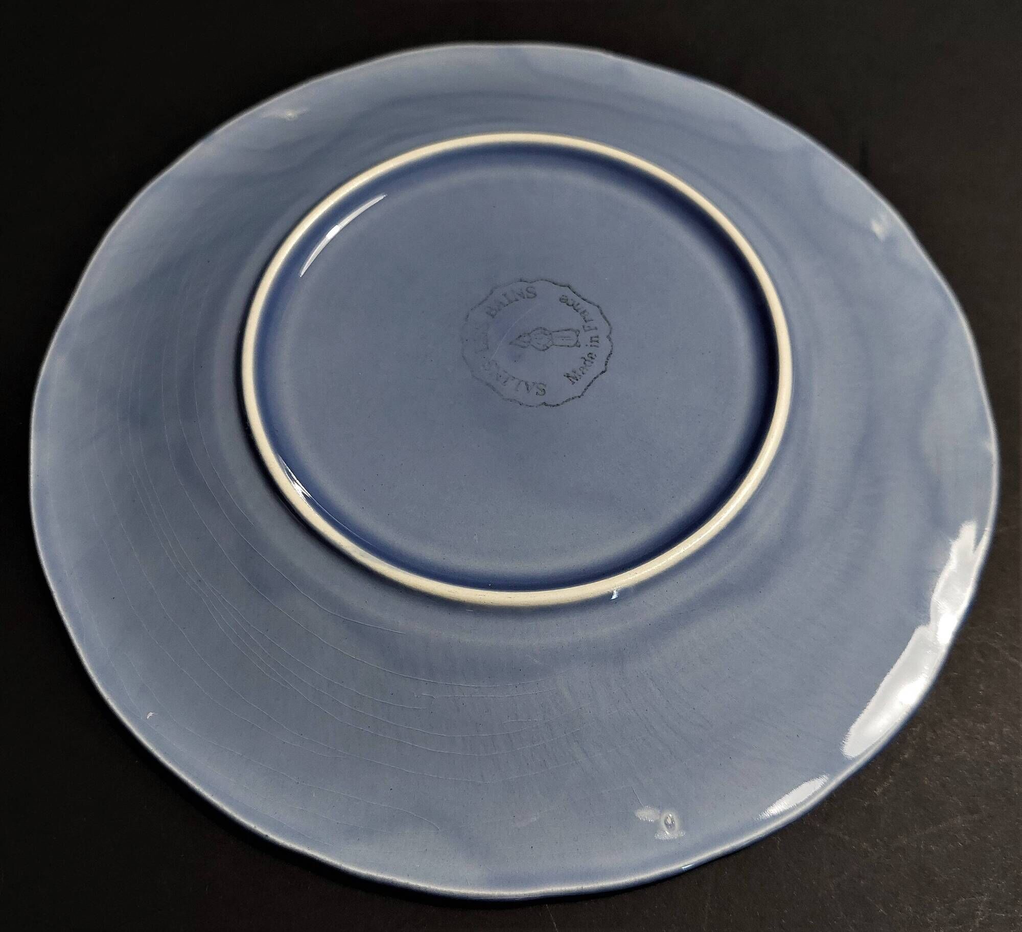 Strawberry barbotine plate Salins les Bains 20th century