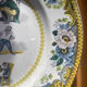 Choisy le roi - rare pair of polychrome rebus plates