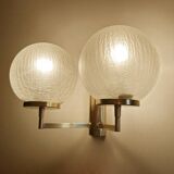 Pair Vintage Bubble Glass Wall Lights